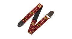 Levys M8HTV kitarahihna 2", red & gold -kuvio