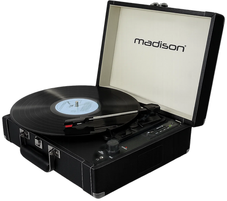 Madison Vintage Levysoitin Bluetoothilla (Musta)