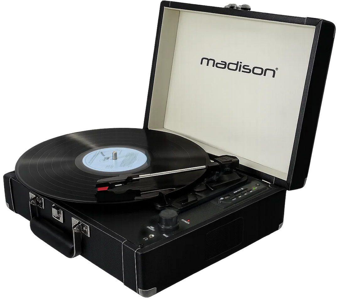 Madison Vintage Levysoitin Bluetoothilla (Musta)