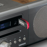 Lenco MC-175SI DAB+CD MP3-soitin (ruskea/hopea)