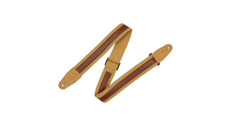 Levys MC2CG-TAN-TAN kitarahihna 2", nahkakoristeella
