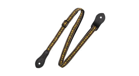 Levys MJ19UKE mandoliini- ja ukulelehihna 1/2", musta ja keltainen