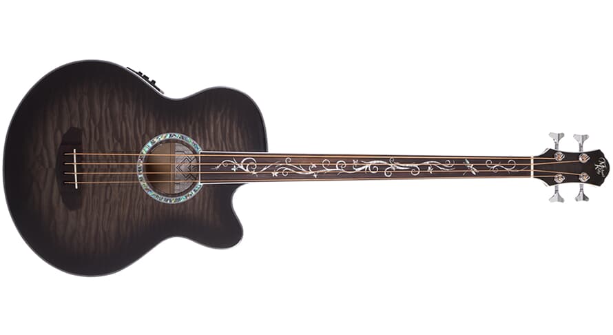 Michael Kelly Dragonfly 4 fretless akustinen basso, Smokeburst