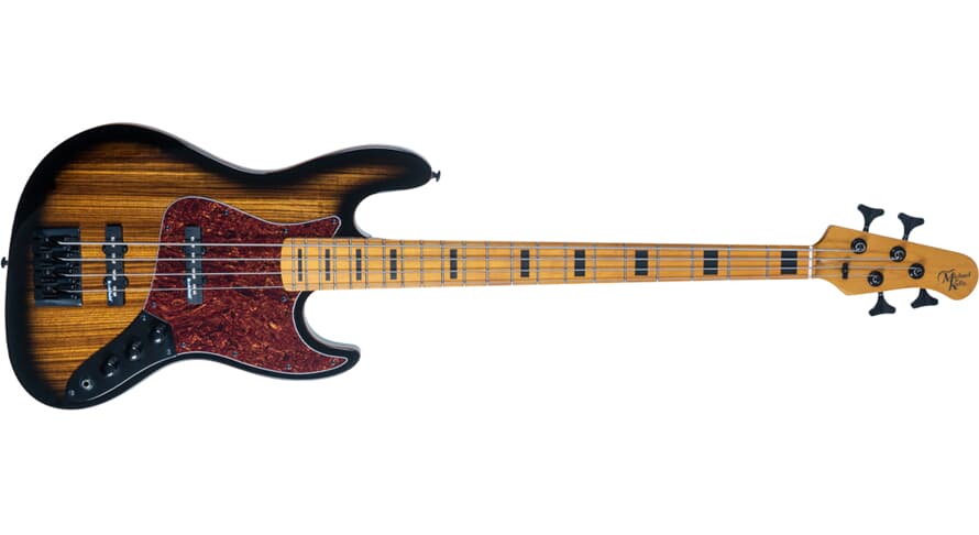 Michael Kelly Vintage Element 4 sähköbasso, Zebra Burst