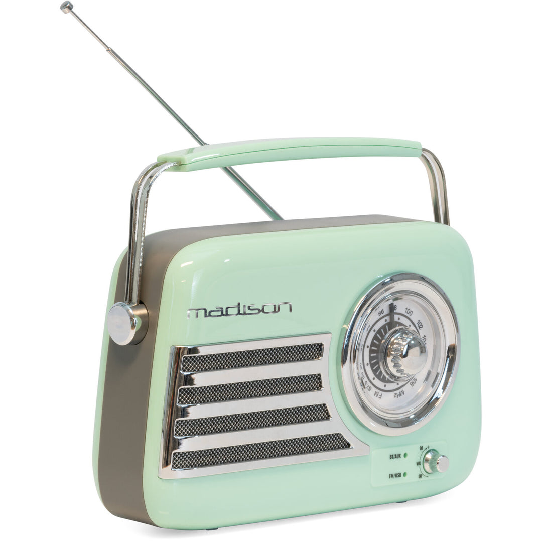 Madison Retro Radio Bluetoothilla ja FM:llä (Minttu)