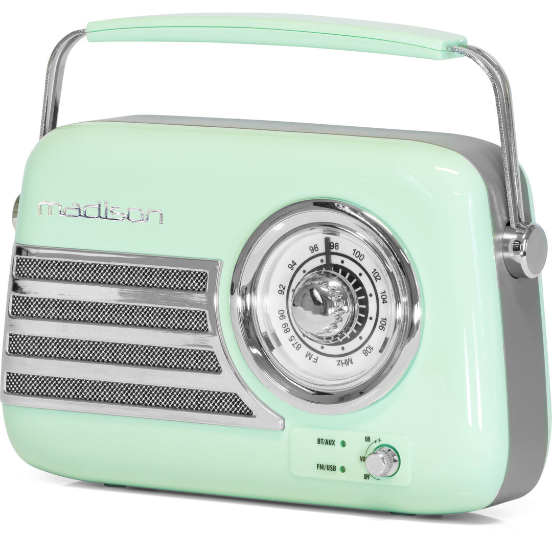 Madison Retro Radio Bluetoothilla ja FM:llä (Minttu)