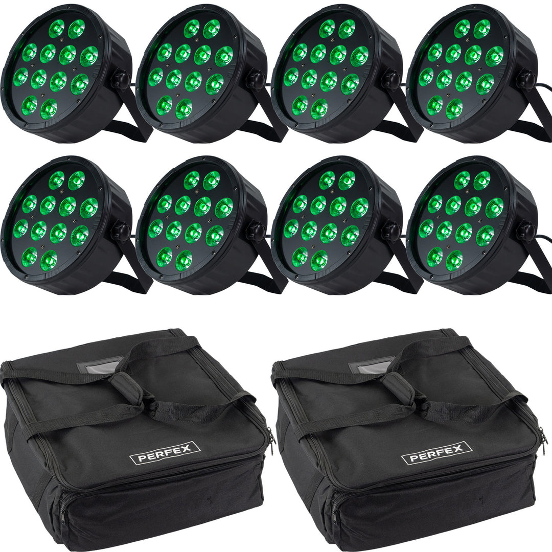 Marconi Polaris 12x12W RGBW Parlamppu 8 kpl Paketti laukulla