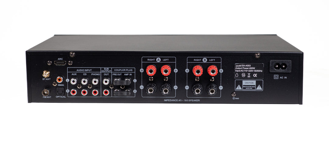 SoundMate SA-A003 Hifi-vahvistin Bluetoothilla (2x100W)
