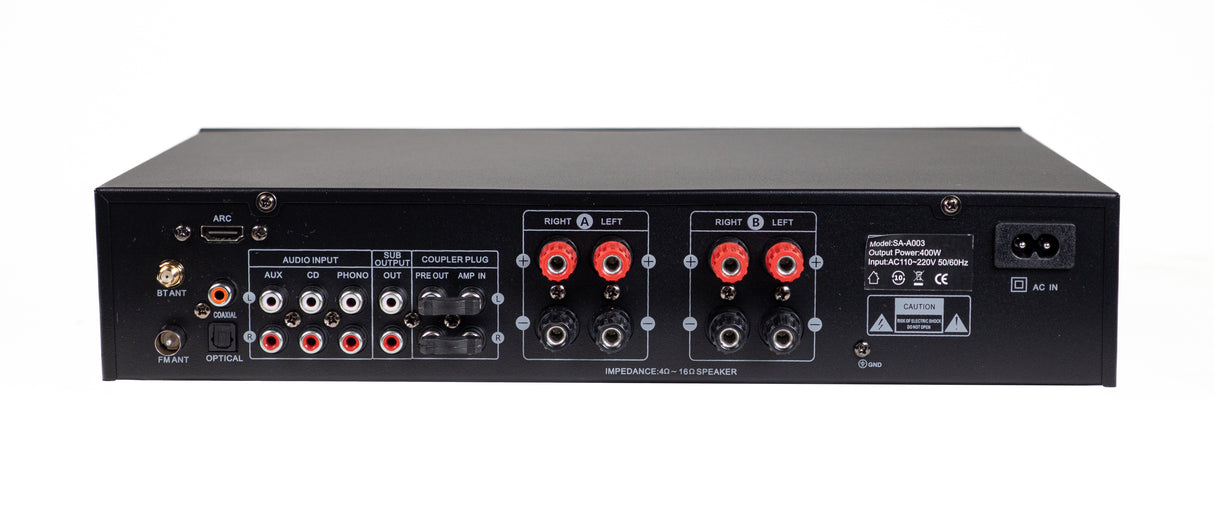 SoundMate Hi-Fi-vahvistin, jossa on Bluetooth (4x100W)