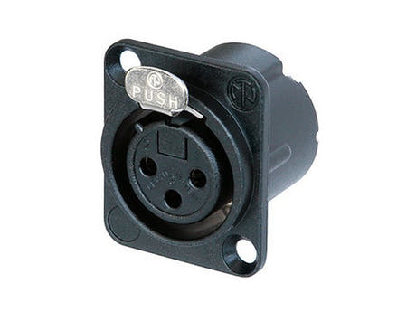 Neutrik NC3FD-LX-B XLR D-tyypin Chassis Liitin
