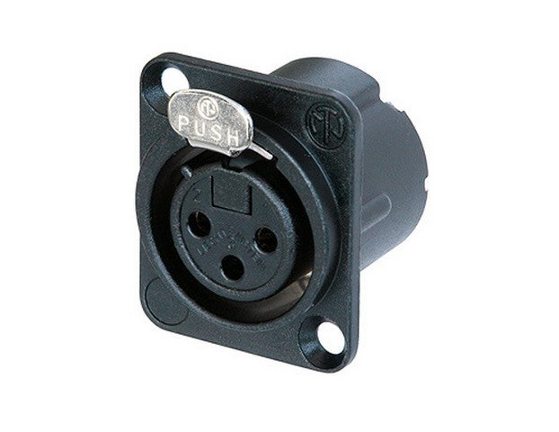 Neutrik NC3FD-LX-B XLR D-tyypin Chassis Liitin