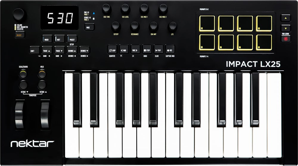 Nektar Impact LX25mk3 MIDI-koskettimet