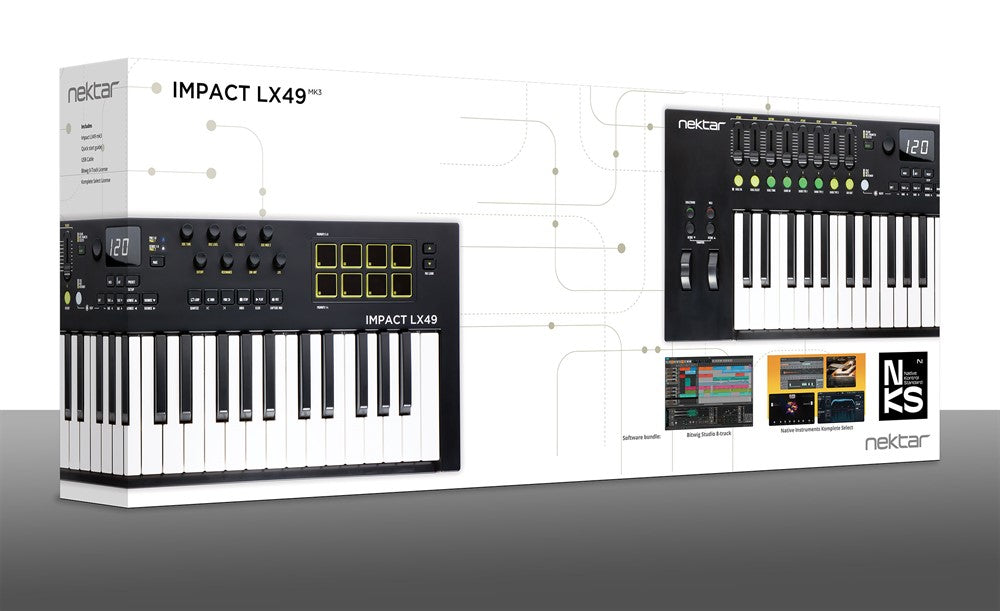 Nektar Impact LX49mk3 MIDI-koskettimet