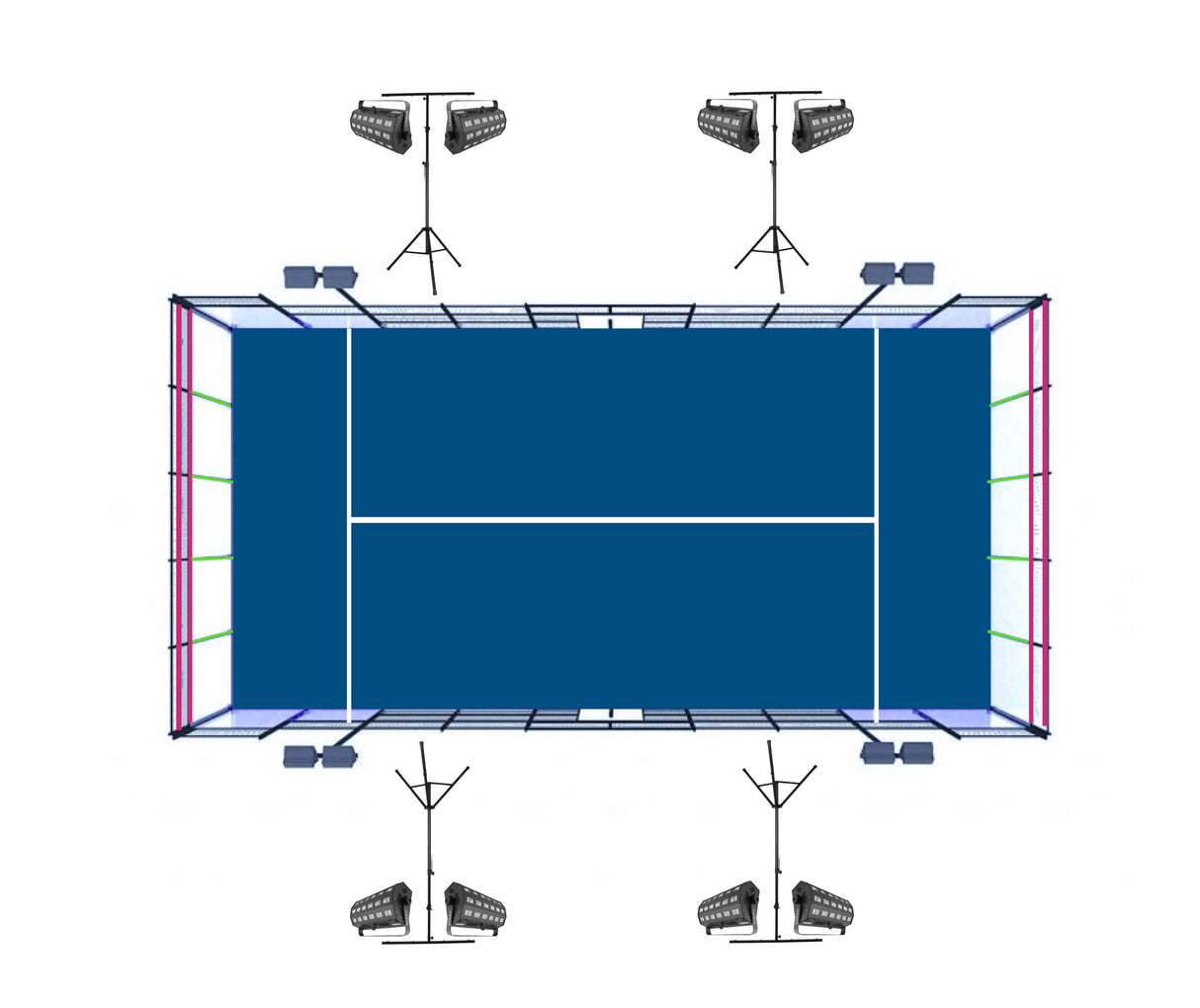 Nat-padel täydellinen paketti yhdelle kentälle