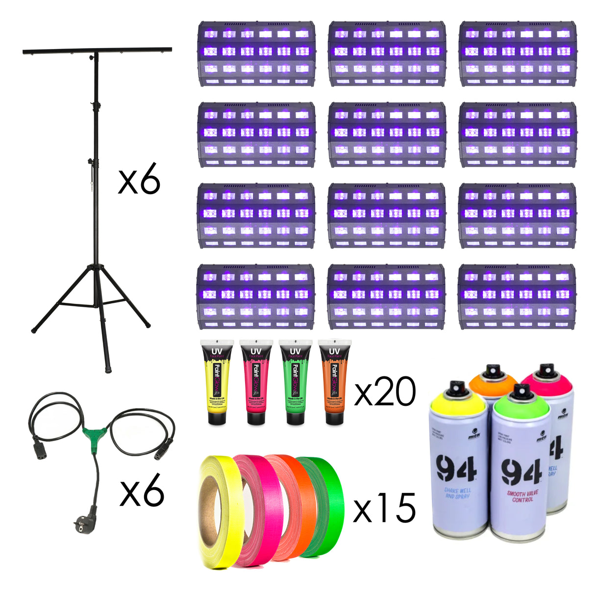 Nightminton täydellinen paketti 5 kenttää varten