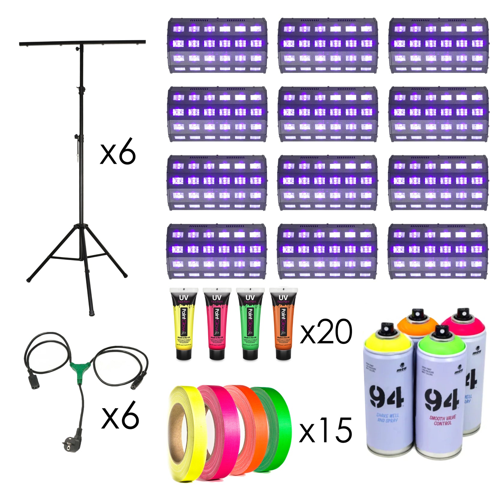 Nightminton täydellinen paketti 5 kenttää varten