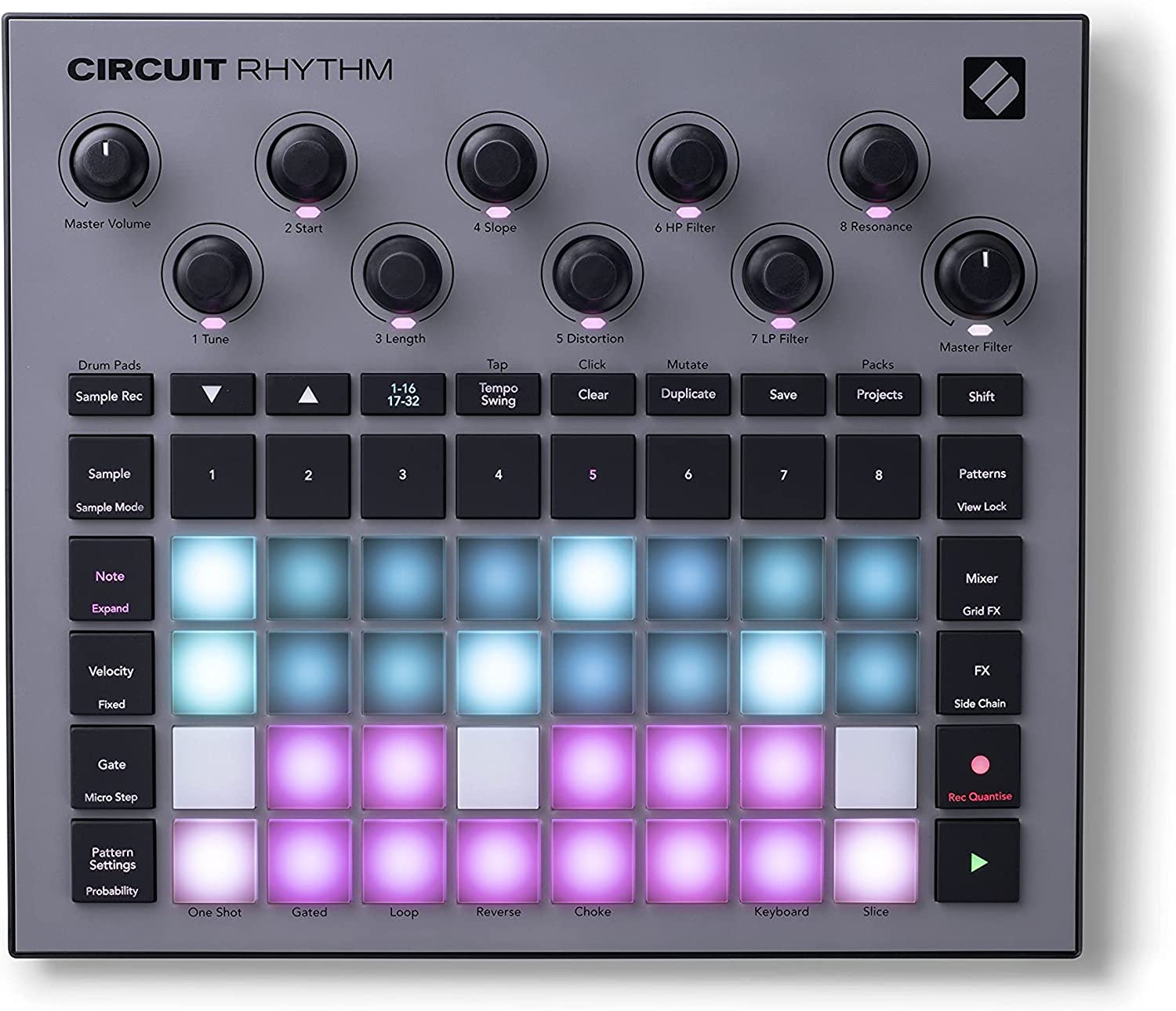 Novation Circuit rytmi rumpukone