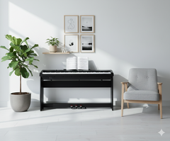 Grooveland P22 Täydellinen pianopaketti (Musta)