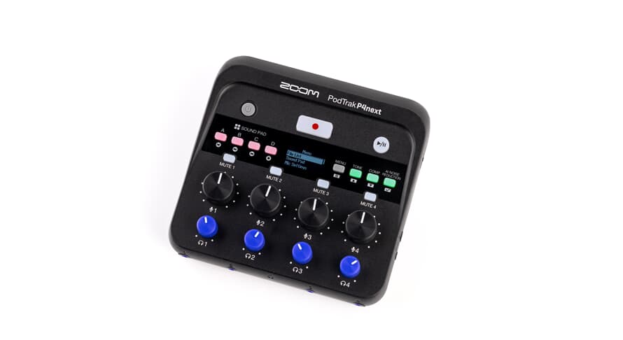 Zoom P4 PodTrak P4next Podcast-tallennin