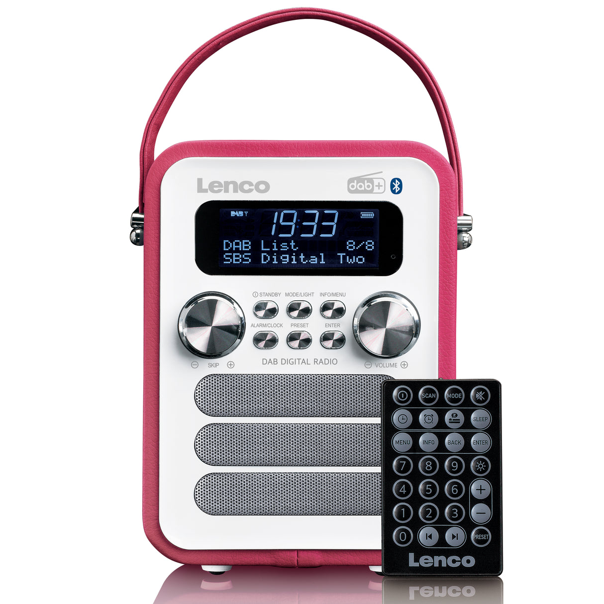 Lenco PDR-051 DAB+ Radio (vaaleanpunainen/valkoinen)