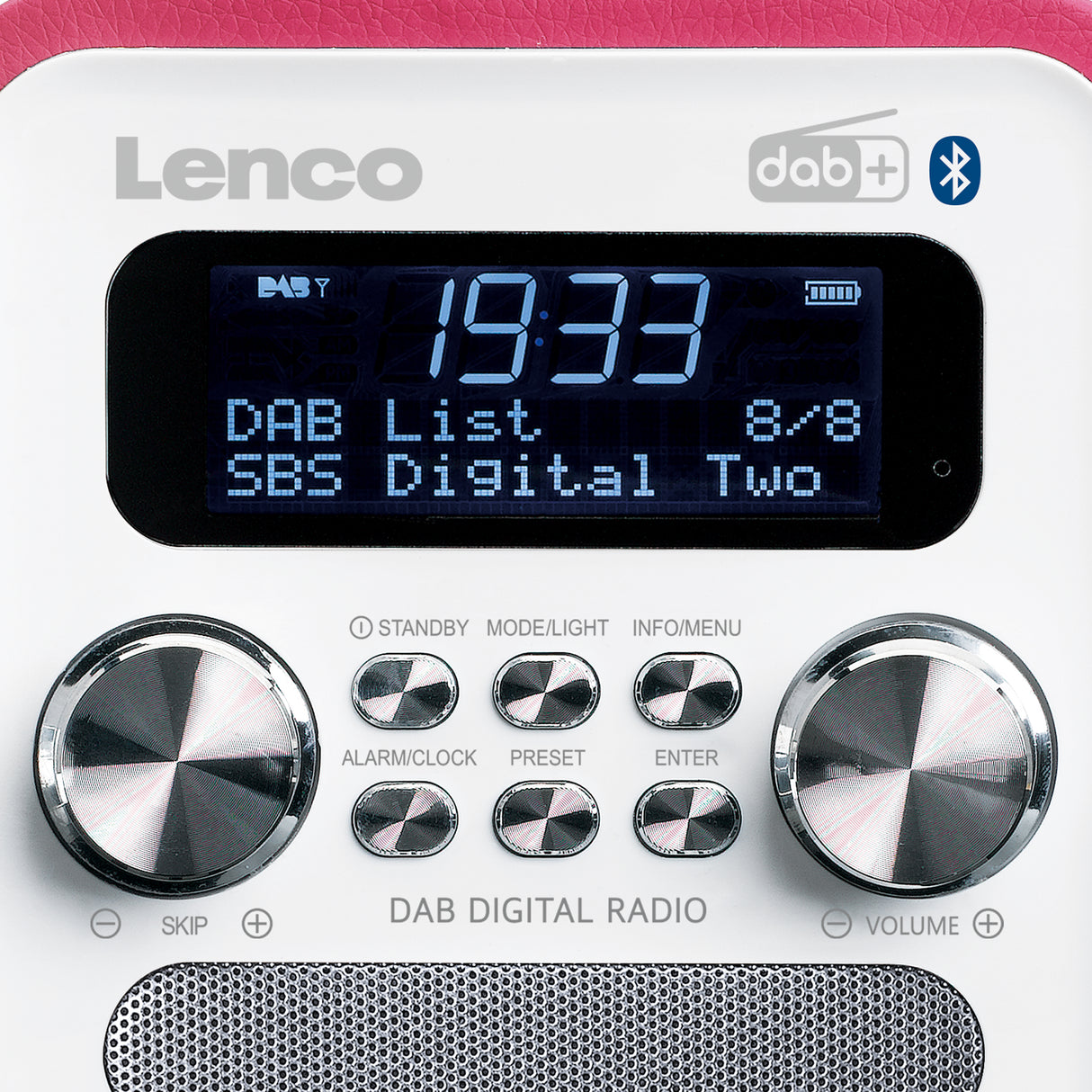 Lenco PDR-051 DAB+ Radio (vaaleanpunainen/valkoinen)