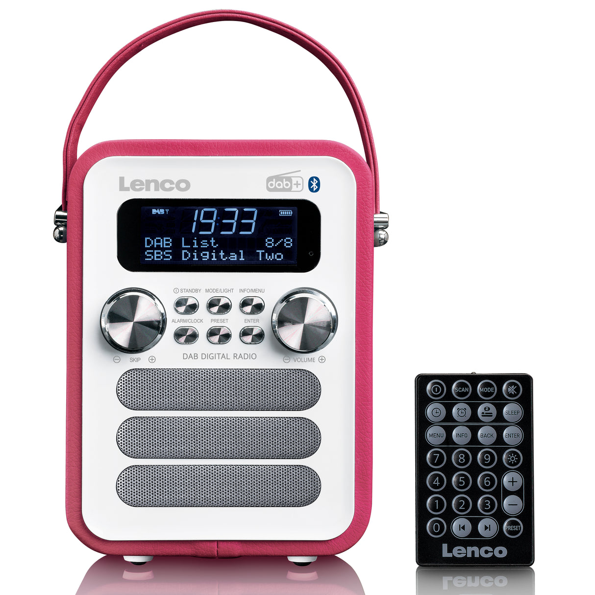 Lenco PDR-051 DAB+ Radio (vaaleanpunainen/valkoinen)