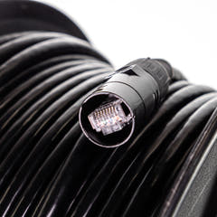 Perfex CAT7 kaapelikela (MUSTA) 30m