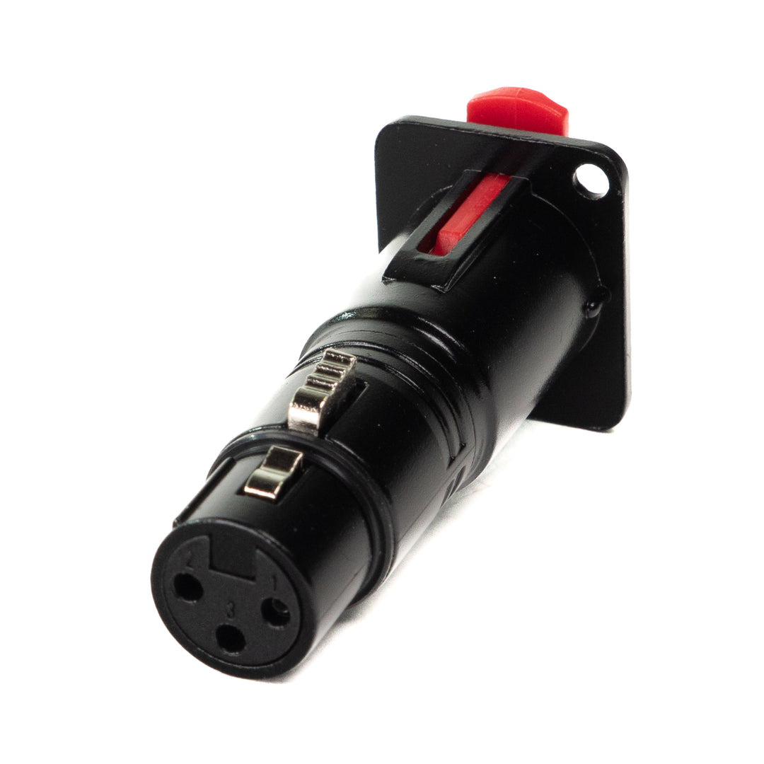 Perfex Jack XLR Naaras Chassis Liitin (Musta)