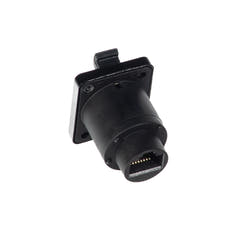 Perfex RJ45 Chassis Liitin (Musta)