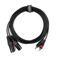 Perfex XLR uros Phono RCA-kaapeli (3m)