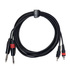 Perfex 2x Jack 2x Phono RCA-kaapeli (3m)