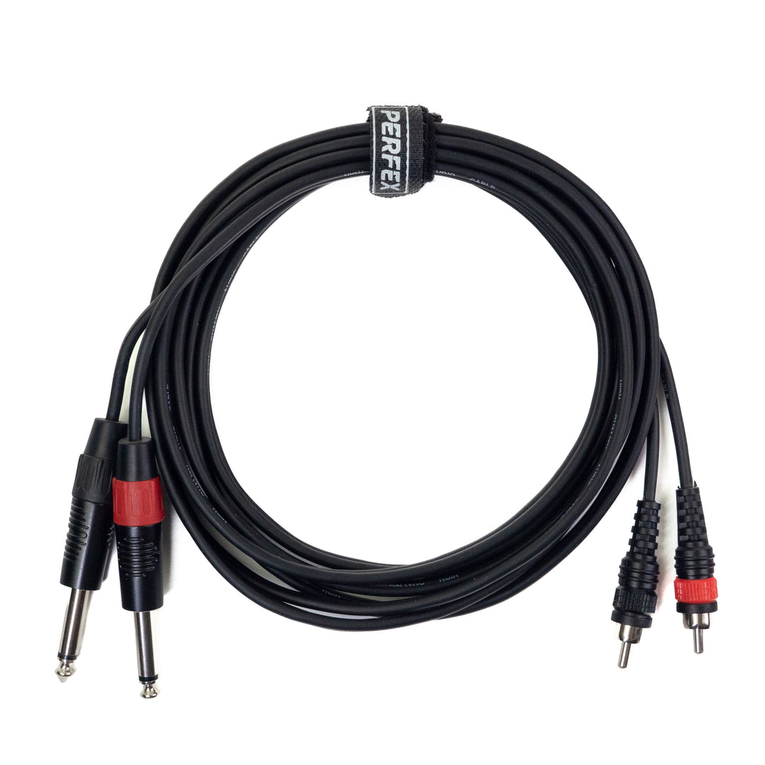 Perfex 2x Jack 2x Phono RCA-kaapeli (3m)