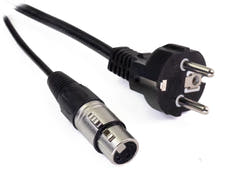 Perfex XLR & IEC Virtakaapeli (Ääni, 5m)