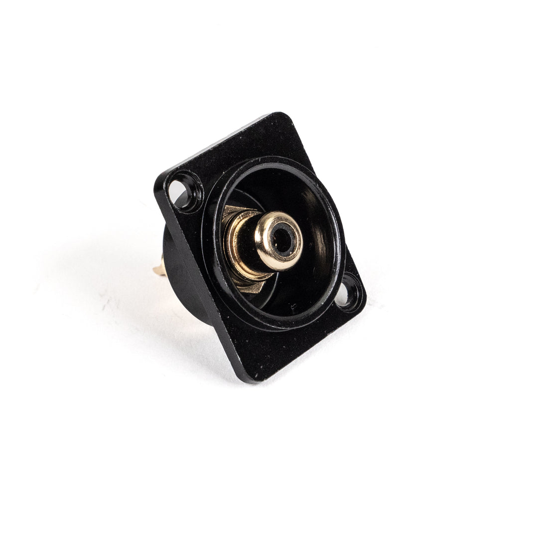 Perfex RCA Phono Hun Chassis Stik (Musta)