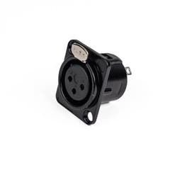 Perfex XLR Hun Chassis Stik (Musta)