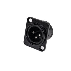 Perfex XLR Han Chassis Stik (Musta)