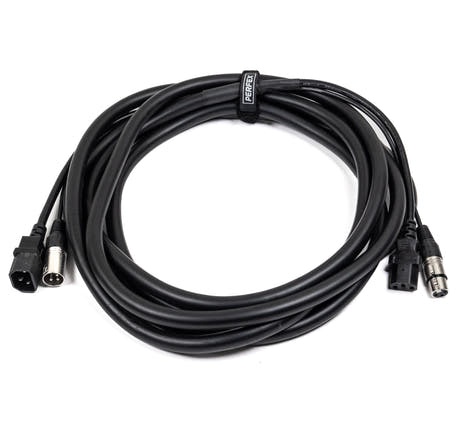 Perfex IEC & XLR Monikotslit (DMX, 5m)