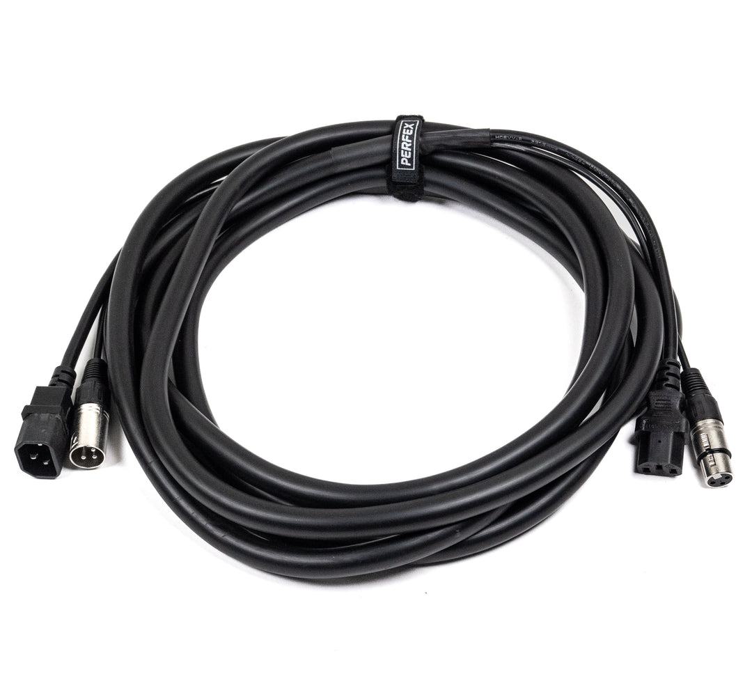 Perfex IEC & XLR Monikotslit (DMX, 5m)