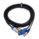 Perfex Powercon & XLR Monikotslit (DMX, 3m)