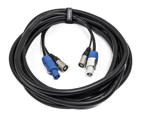Perfex Powercon & CAT Kombikaapeli (20m)