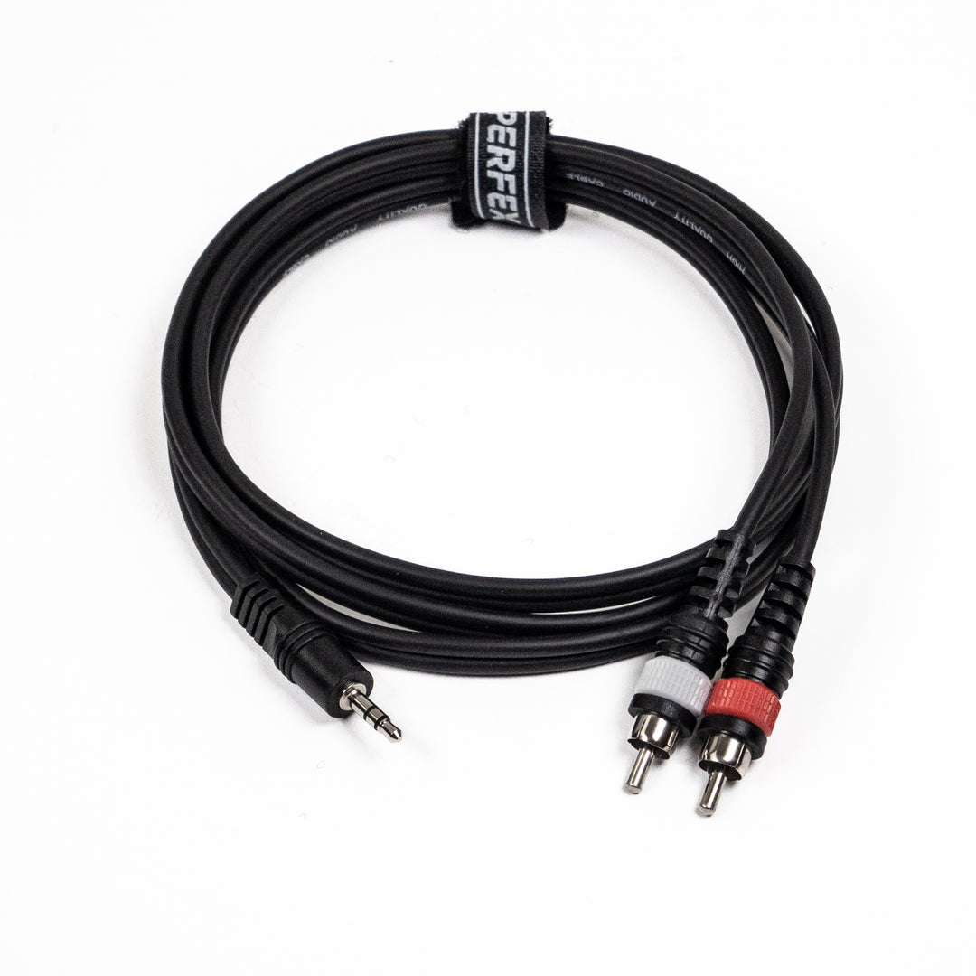 Perfex Minijack 2 x RCA Phono Adapterikaapeli (1,5m)