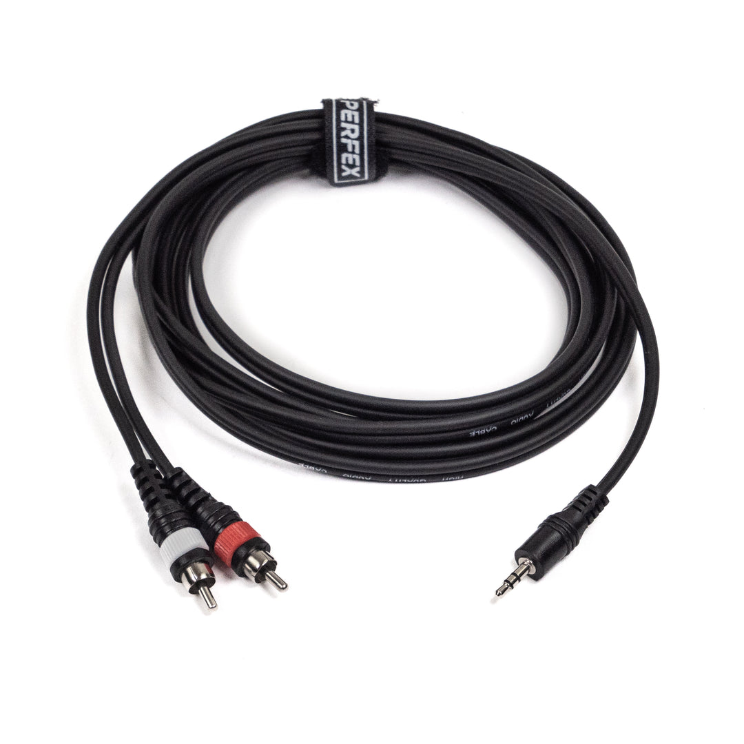 Perfex Minijack 2x RCA Phono Adapterikaapeli (3m)