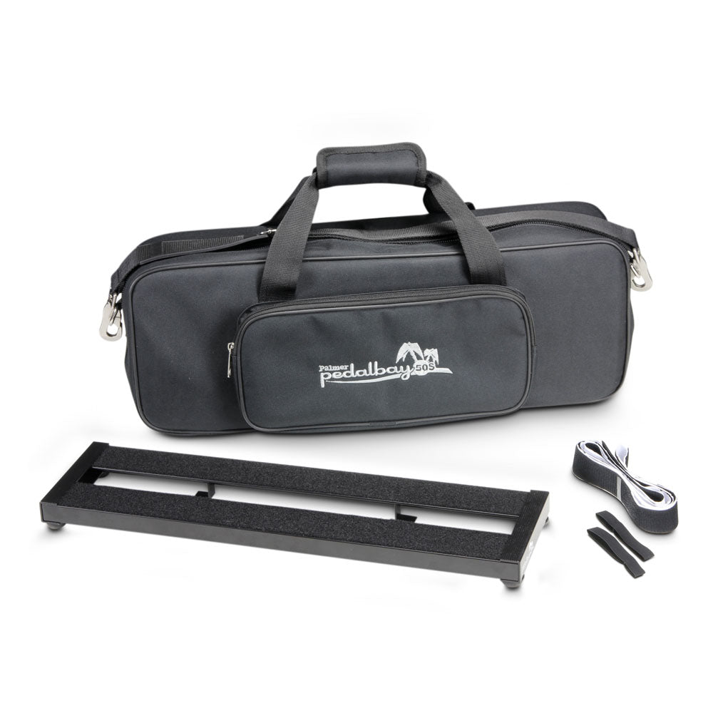 Palmer PEDALBAY® 50 S - Letvægts kompakt pedalboard med beskyttende softcase, 50 cm