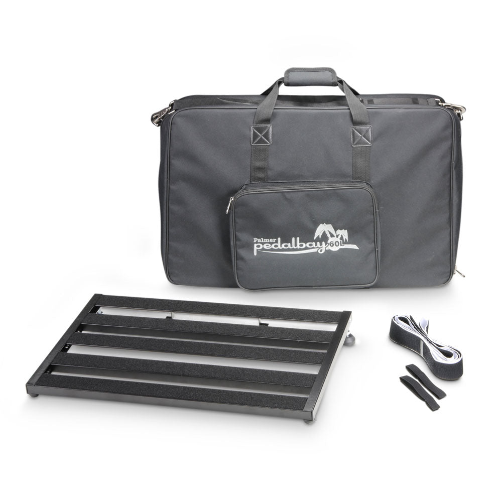 Palmer PEDALBAY® 60 L - Letvægts, justerbart pedalboard med beskyttende softcase, 60 cm