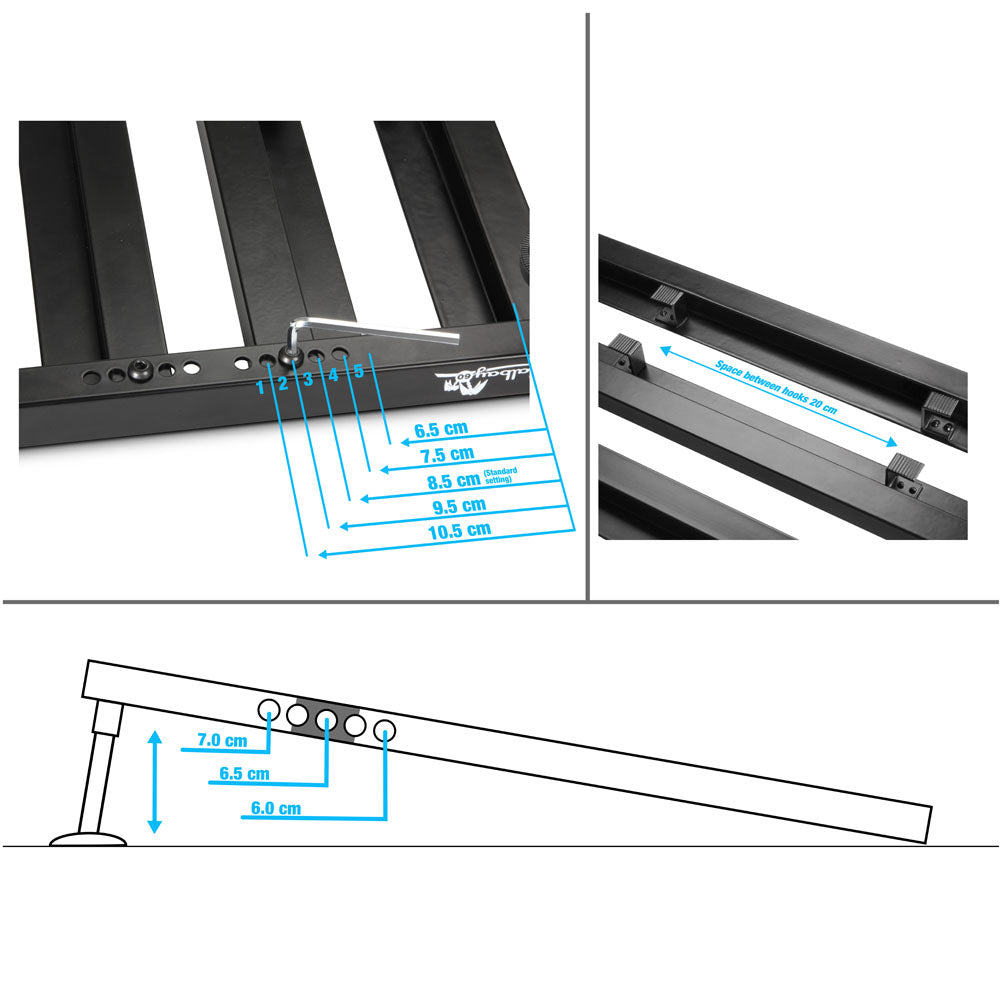 Palmer PEDALBAY® 60 L - Letvægts, justerbart pedalboard med beskyttende softcase, 60 cm