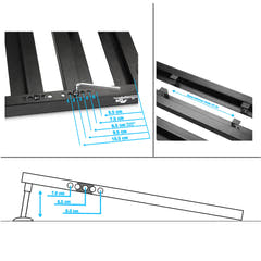Palmer PEDALBAY® 80 - Kevyt, säädettävä pedaalilauta suojaavalla softcasella, 80 cm