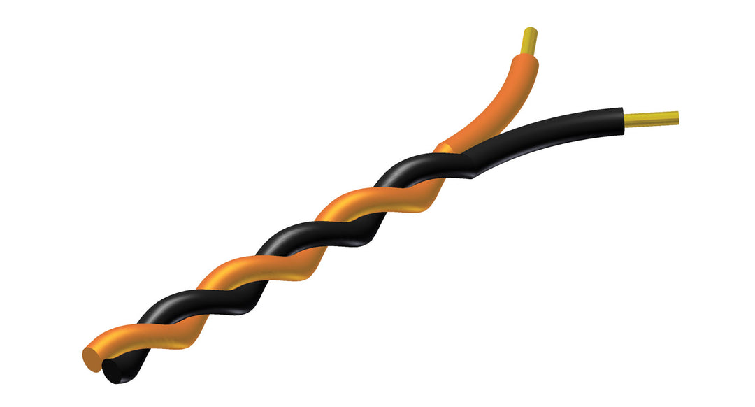 ProCab kierretty kaapeli 2 x 0,5 mm² musta - Orange 100 meter