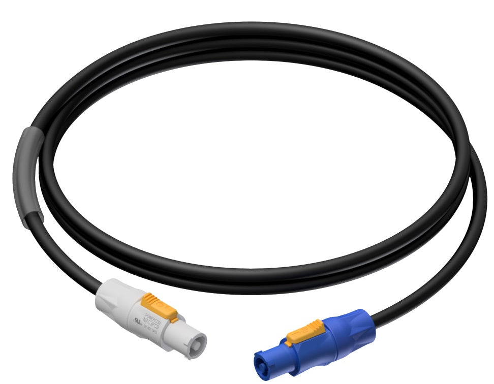 ProCab virtajohto PowerCon sininen -> PowerCon harmaa, 5 m