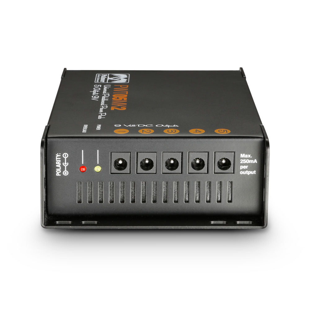 Palmer PWT 05 MK 2 – Universaali 9V virtalähde pedaalilautaasi, 5 ulostuloa