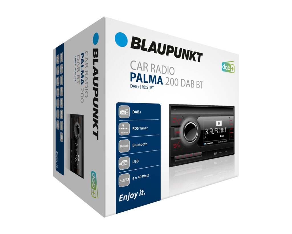 Blaupunkt Palma 200 autoradio, jossa on DAB+ ja Bluetooth